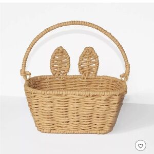 Target Bullseye Playground Bunny Ears Brown Wicker Basket 9x6 aHG104